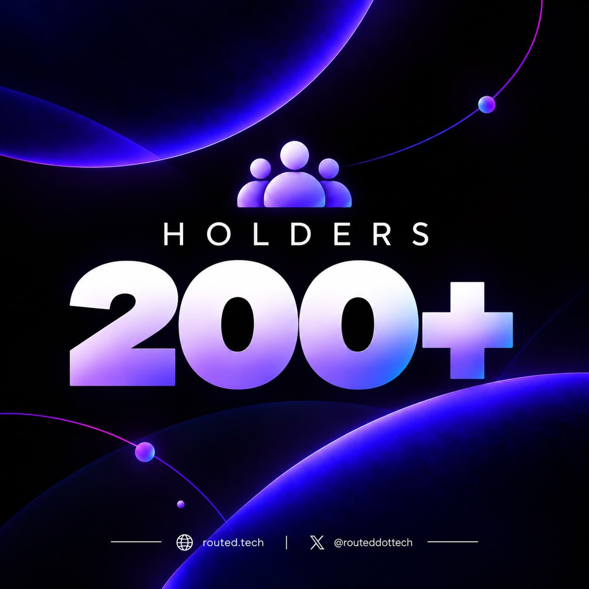 routeddottech's tweet photo. ROUTΞD just crossed 200 holders. 🎉

We’re still in the early stages, but the progress is there and more people discovering what we’re building.

On to the next milestone. https://t.co/Fcgj1E04bq