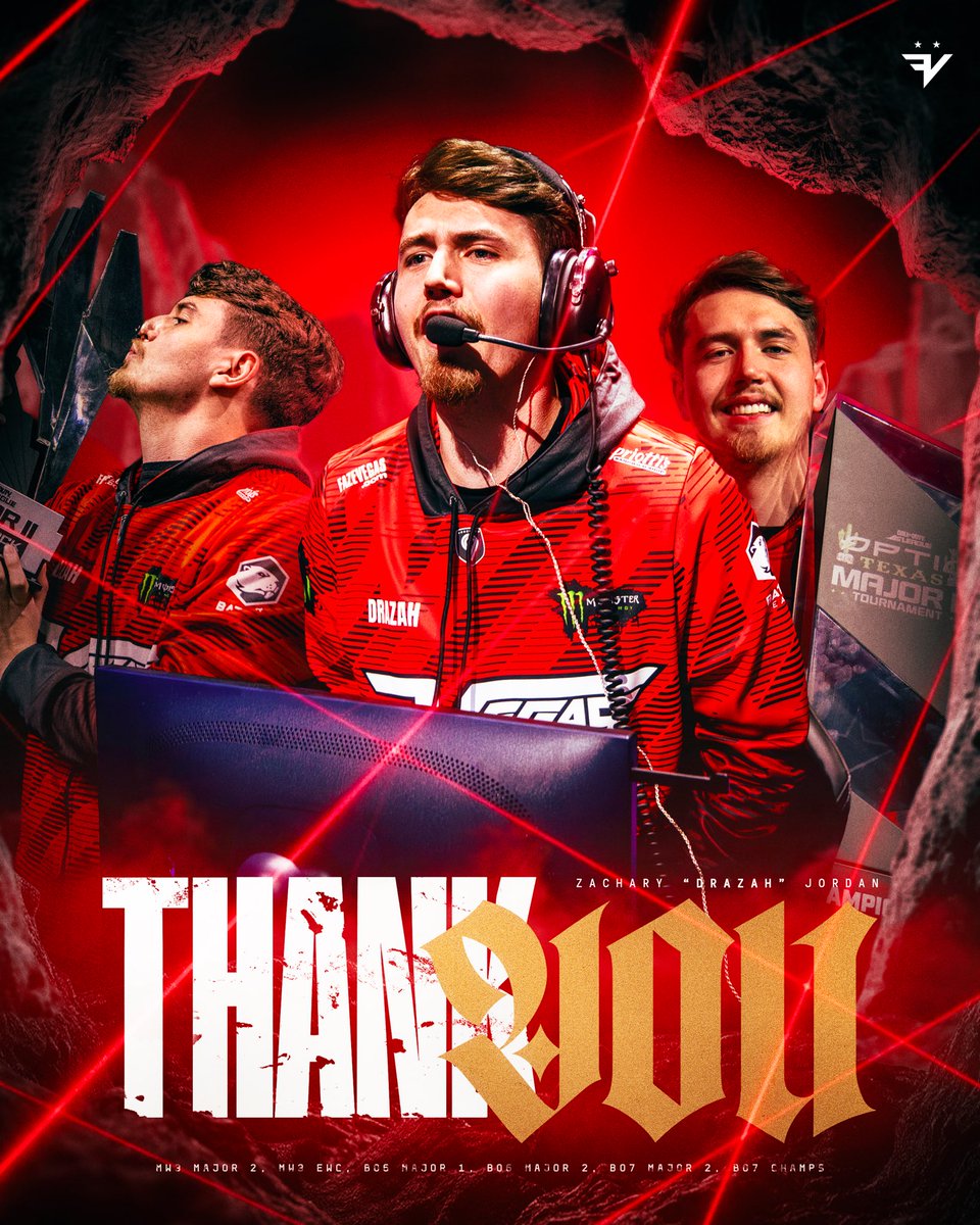 FaZe_Vegas's tweet photo. There will only ever be one FaZe Drazah ❤️

🏆 Major II 2024
🏆 EWC 2024
🏆 Major I 2025
🏆 Major II 2025
🏆 Major II 2026
💍 Champs 2026 

#FaZeUp https://t.co/upPD0VU5LW