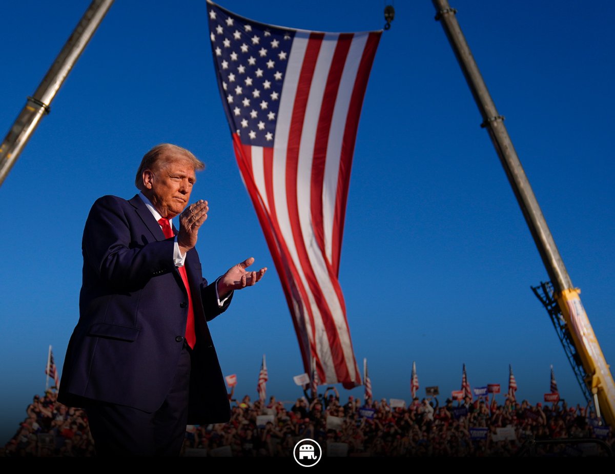 Republicans's tweet photo. 2 years ago today, President Trump returned to Butler, Pennsylvania.

FIGHT FIGHT FIGHT 🇺🇸 https://t.co/8WMgCuotCX