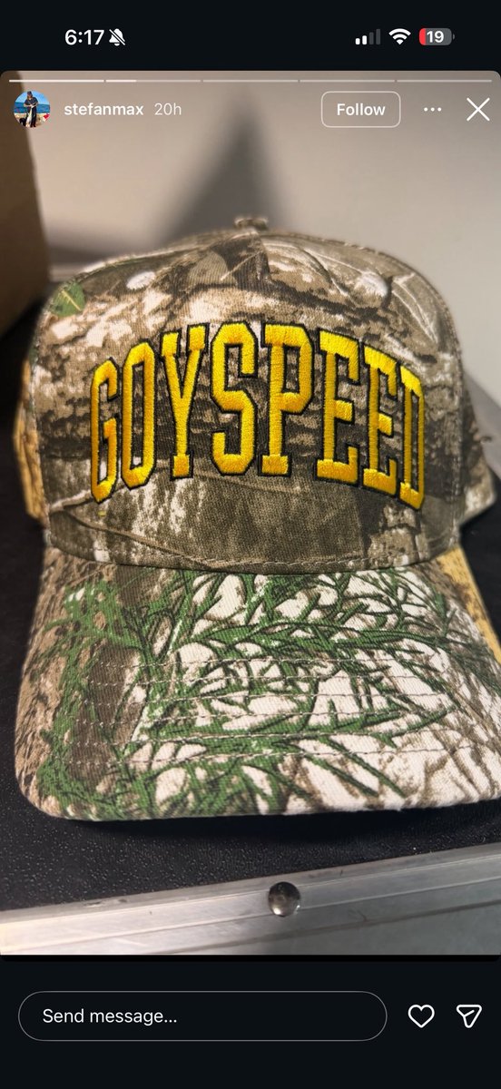 StopAntisemites's tweet photo. Zach Bryan’s co-manager - Stefan Max - of BAS Media allegedly posted a “Goyspeed” hat to his IG story.

Goy is often used as a slur by antisemites when trying to divide Jews and non-Jews.

It was never about the Palestinian people.
It was always about Jew hate. https://t.co/ImxOPd6Ji2
