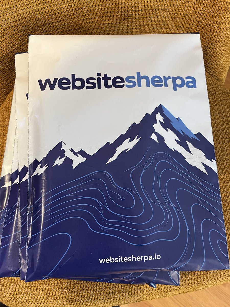 WebsiteSherpa's tweet photo. A little @WebsiteSherpa #swag, headed to our clients. Thank you for trusting us. We’re happy to be a small part of your #business. 
#SmallBusinessTips #marketing #smb https://t.co/BeKLqB1d4W