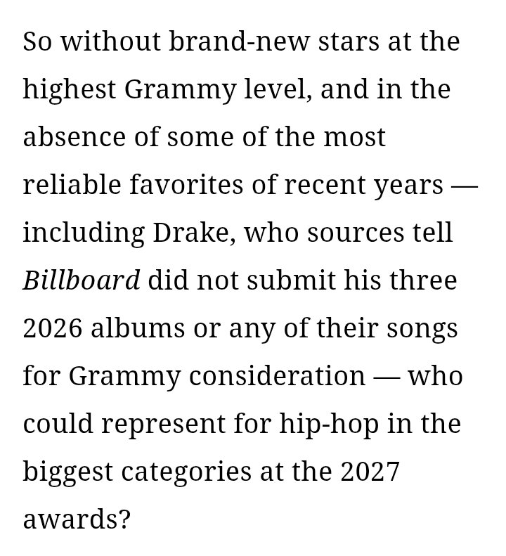 countmagic's tweet photo. Drake didn't submit any of the music he released this year for Grammy consideration. https://t.co/EUyWD9yWiW