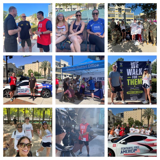 DEATAMPA's tweet photo. DEA Tampa Field Division Walks for Lives in Orlando to support the fight against fentanyl. 
@DEAHQ @TheJusticeDept @UAFentanyl https://t.co/hNGy61WDxY