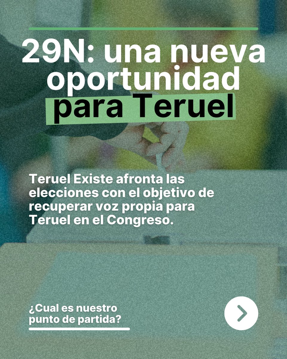 TeruelExiste_'s tweet photo. Una nueva oportunidad para Teruel. #29N.
🧵Recuperar la voz propia para Teruel en el Congreso.
#teruelexiste https://t.co/u2BGigEObP