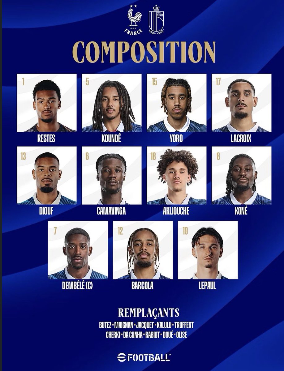 davide_capano's tweet photo. #Maignan e #Rabiot in panchina per #FranciaBelgio di #NationsLeague, mentre #DiegoMoreira parte titolare.
#Milan
@MilanVibesIT https://t.co/AdXAoIF09f