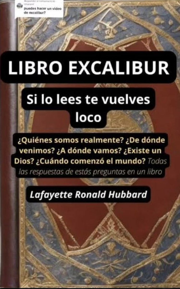 elzorrotacneno's tweet photo. Nadie puede acceder al libro, solo los altos grados de la Cienciologia, Tom Cruise, por ejemplo, lo tienen, pero no lo leen.
Hasta donde se, nadie que lo haya leido terminó bien. Muertos o suicidados.
Hubo un rumor diciendo que el libro muestra lo que somos realmente, visto desde otras dimensiones: Parásitos inmudos y monstruosos.