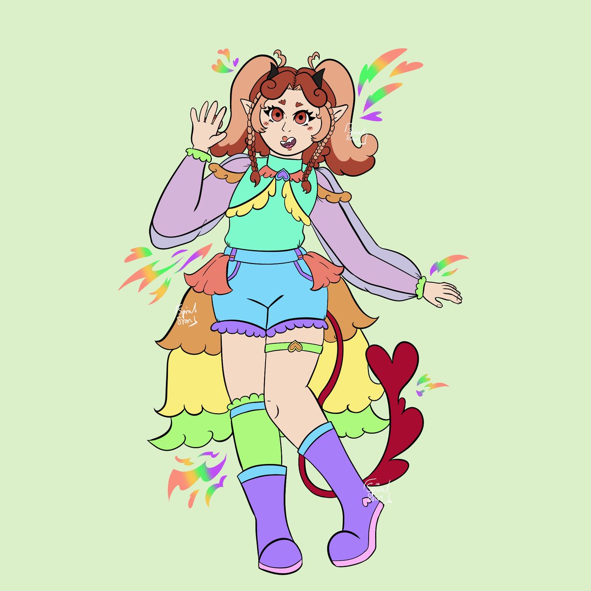 SiranSpiral's tweet photo. Day 5 : Akudoll!! 
I LOVED GETTING TO DESIGN THIS!!
Today was a fun one!! https://t.co/vVBfj8fHUG
