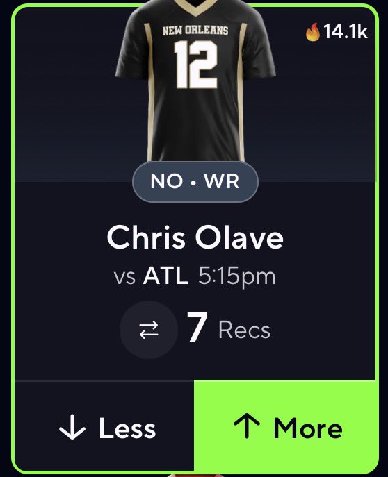 bearpropsdfs's tweet photo. MNF POTD 🏈

C. Olave (NO) O 7 Recs 

Shough will find him as long as he’s on the field. ATL also give up a lot of receptions to WRs and he’s done well H2H

Data Powered by @pickfinderapp 📊

10% OFF ANY PACKAGE with code BEAR 🐻 
👉🔗 https://t.co/ab819dyxYD https://t.co/jA8FDBibaO