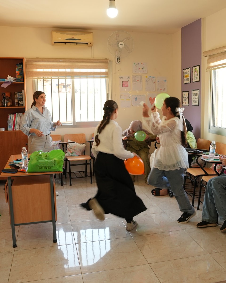AneraOrg's tweet photo. Girls in Lebanon who face financial hardship, especially in refugee communities, may not be able to attend school. Some are at risk of forced early marriage. The SAWA Project, an initiative between Anera and NAOS, helps girls stay in school. The program includes activities that promote self-worth and nourish dreams through psychologist-led activities. This is part of our broader commitment to safeguarding education. Learn more on our website: https://t.co/X6BlxDLsPN