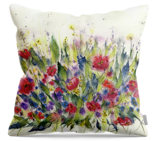 hanikoart's tweet photo. Wildflowers #flowers #watercolor #print #pillow #colorful #fineartamerica #homedecor #modern #abstract #giftidea https://t.co/a19kYIIotE https://t.co/PYUezf7g32