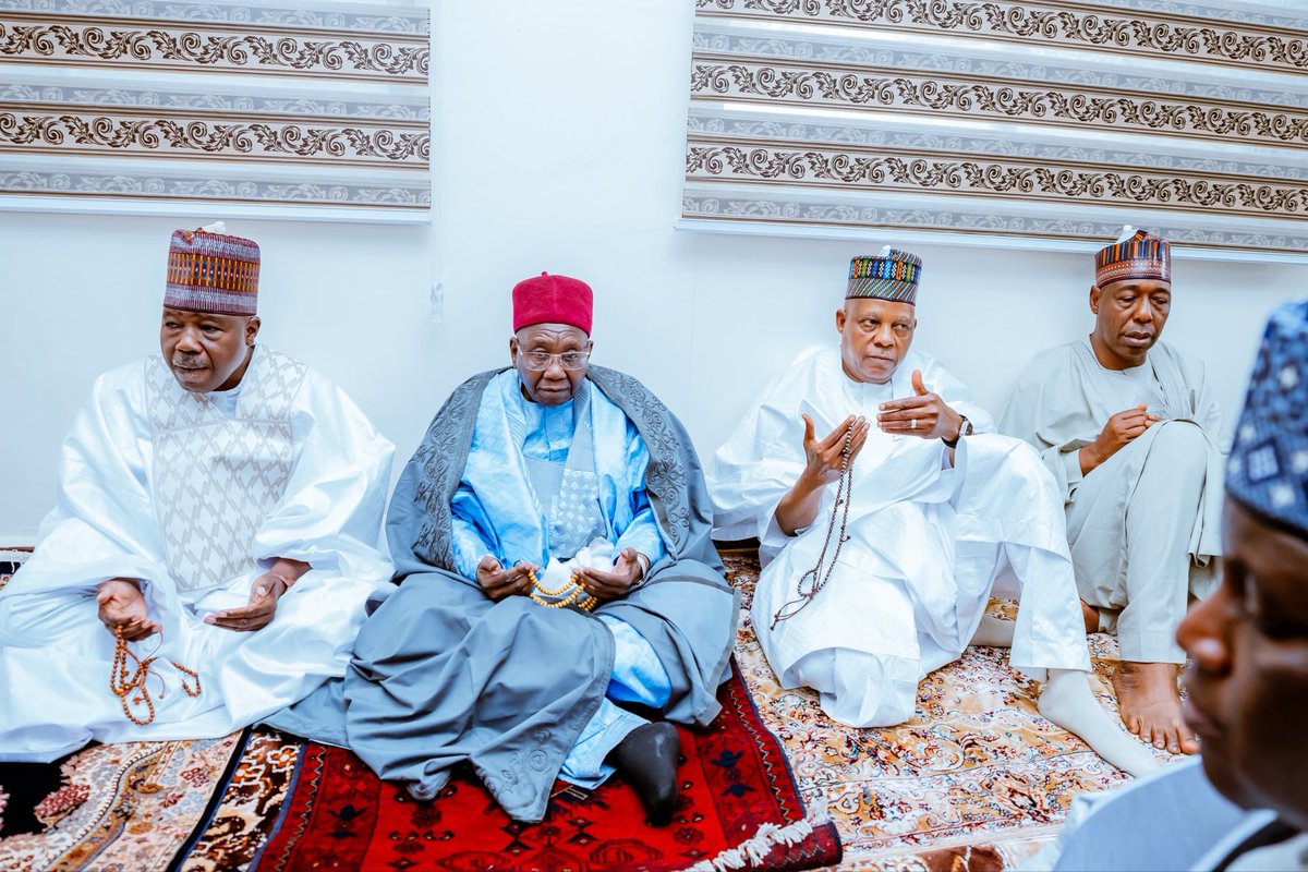 officialSKSM's tweet photo. Upon the completion of his trip to Niger State, Vice President @KashimSM proceeded to Maiduguri, Borno State, to condole with Governor @ProfZulum over the demise of his niece, Amina (Inna) Zulum, who died this morning.

The Vice President prayed to Allah to grant her soul eternal rest, reward her with Al-Jannah Firdaus, and also grant the family the fortitude to bear the loss.