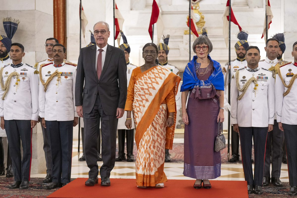 ParmelinG's tweet photo. La première journée de mon séjour en Inde s’achève par un banquet d’État offert par la présidente indienne Droupadi Murmu @rashtrapatibhvn. https://t.co/5SJMmvRHja