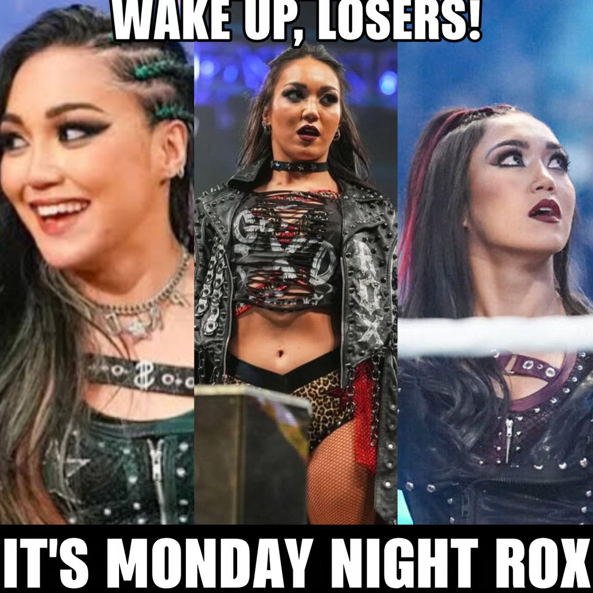 DaRoxCollective's tweet photo. Wake up, losers! It's #MondayNightRox! 5 days left until #MITB!

#TheProdigy #RoxannePerez #WWERaw #WWEStLouis

@roxanne_wwe https://t.co/5MaDsMg9id