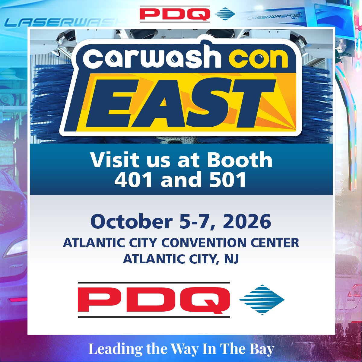 pdq_mfg's tweet photo. Booths 401 and 501 are the place to be in Atlantic City for Carwash Con East! We’re there Oct 6-7 with special equipment deals designed to boost revenue and elevate your business. See you there!
https://t.co/VPyAIwHe1Y
#UnitedWeWash #OPWVWS #PDQ https://t.co/bU2hciLirH