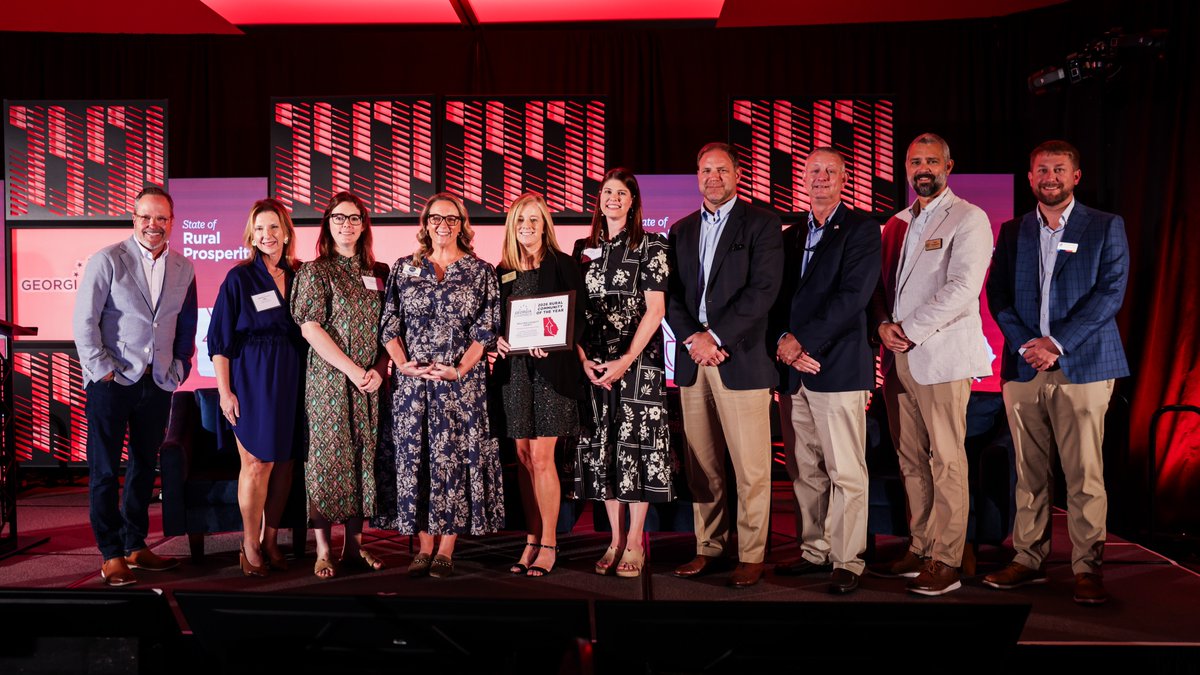GAChamber's tweet photo. At the Georgia Chamber’s 2026 State of Rural Prosperity, we recognized this year’s Rural Community of the Year and three Rural Champions for their dedication to creating opportunity and addressing challenges in communities across our state.

🏆 Rural Community of the Year: Moultrie-Colquitt County

🏆 Rural Champion: MANA Nutrition
🏆 Rural Champion: Upson Regional Medical Center
🏆 Rural Champion: Golden Triangle RC&D Council

Congratulations to this year’s honorees, and thank you for the difference you’re making in rural Georgia!

#StateofRuralProsperity26 #GAChamber #RuralGeorgia