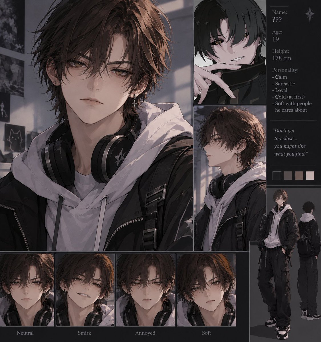 RenMizuru's tweet photo. I got bored so I used chatgpt to make character sheets with my face as an anime character https://t.co/qGA82cKNuQ