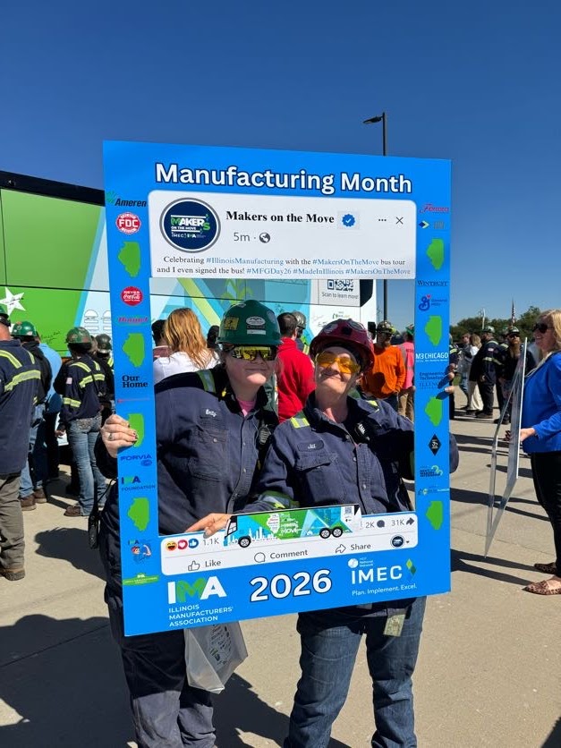 IMA_Today's tweet photo. Stop #3 of Day 2 brought #MakersOnTheMove to American Buildings Company in El Paso! We toured the facility and got an inside look at the people, technology and skilled work behind custom-engineered metal building systems made right here in Illinois. Thanks to our hosts and everyone who joined us!

#MFGDay26 #MadeInIllinois @IMECillinois