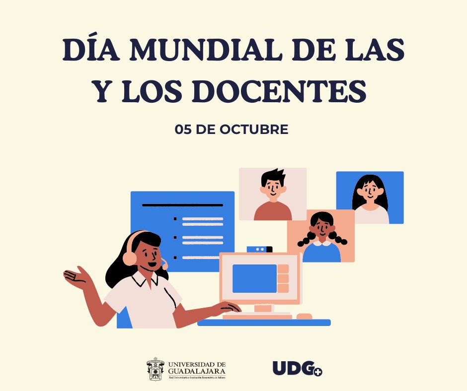 UDGPlus's tweet photo. El aula cambió. Las formas de enseñar también. 💡
Hoy reconocemos a las y los docentes que exploran nuevas herramientas, metodologías y espacios para crear experiencias de aprendizaje flexibles, dinámicas y significativas.
#udgplus #DiaDeLosDocentes #transformacióndigital https://t.co/4Gq1PUeJmz