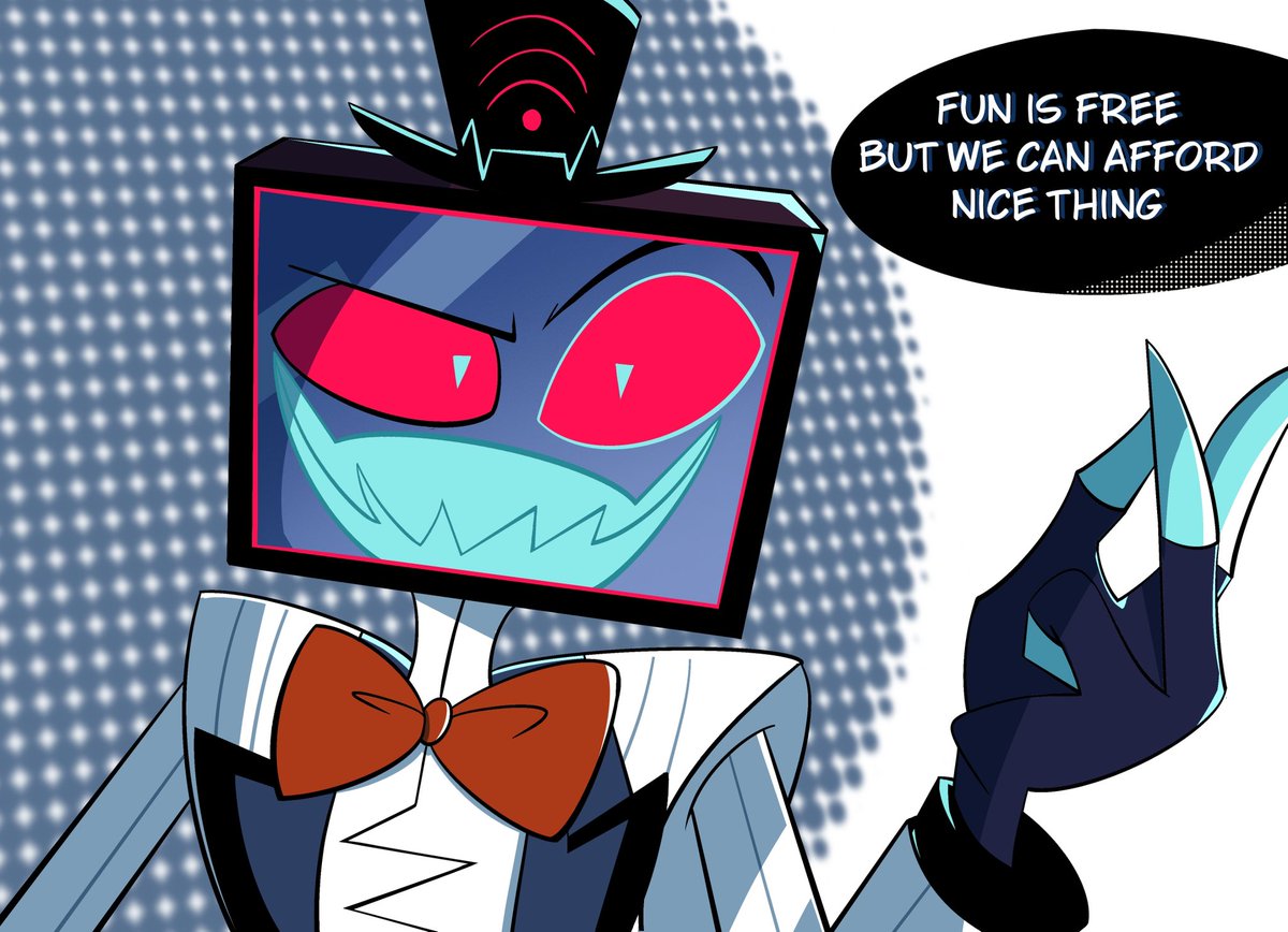 TangM1202's tweet photo. 5/100📺

“Fun is free but we can afford nice things”

#HazbinHotel #HazbinHotelVox https://t.co/HLss7yramV