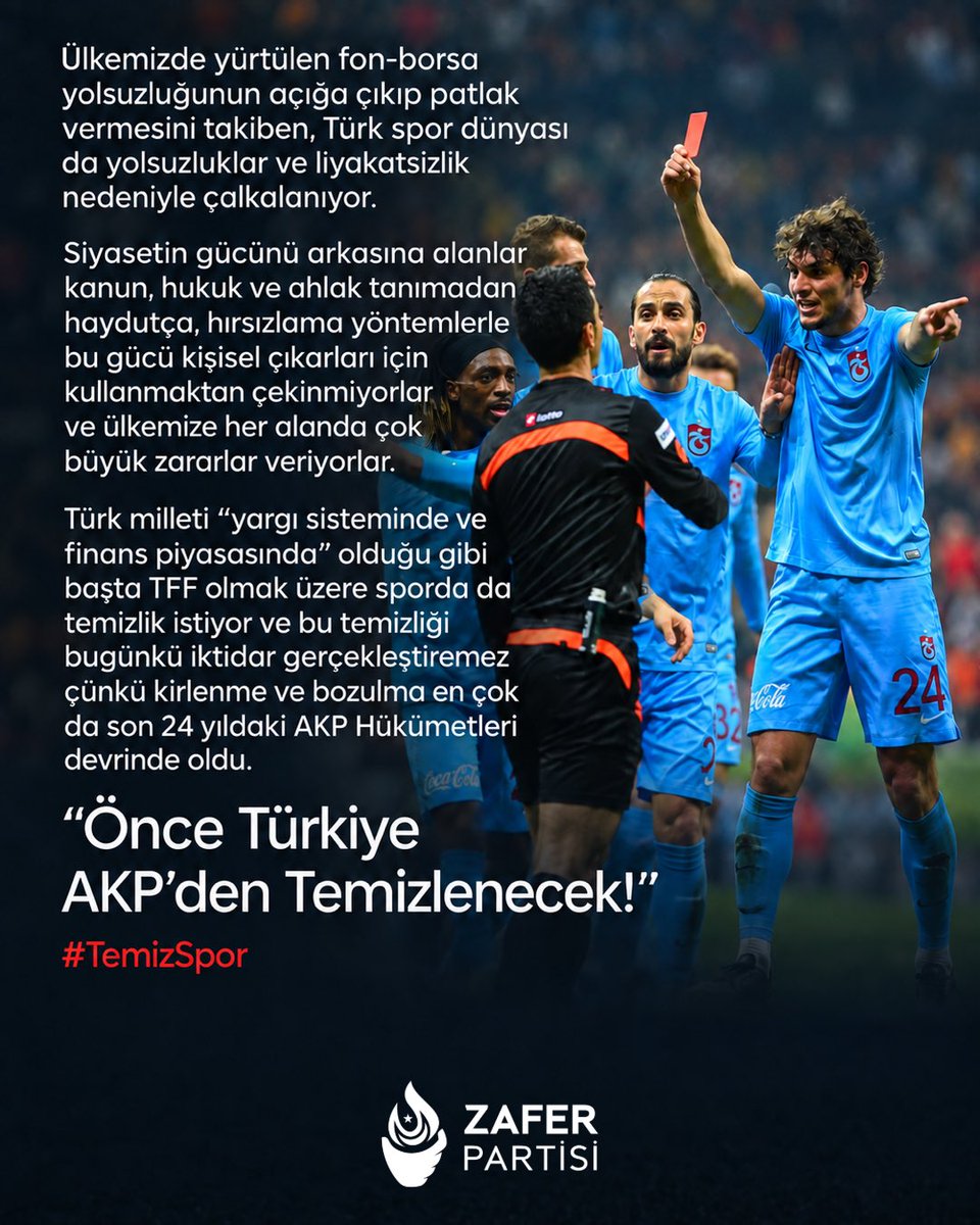 zaferpartisi's tweet photo. #temizspor https://t.co/sacJip38ji