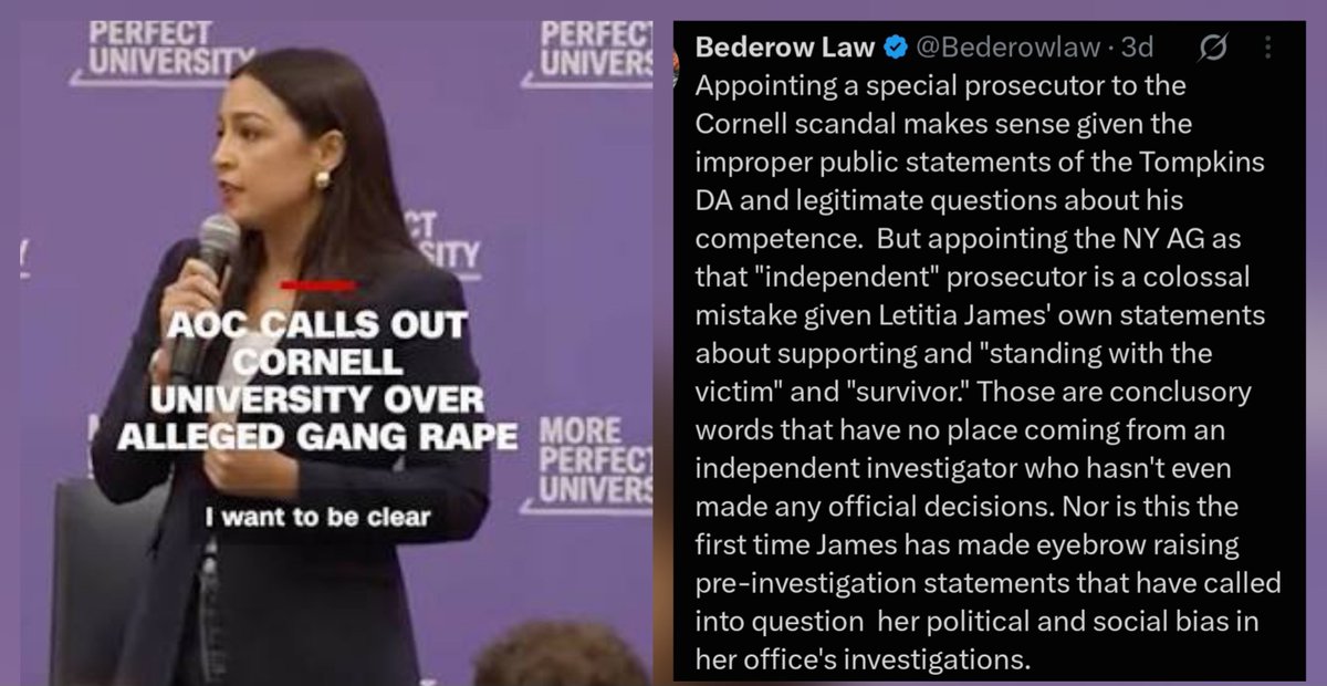 PaleoconPT's tweet photo. Remember when #DNC was concerned about losing young male votes? This is why they lose it: a clear case of an immoral liar trying to weaponise an anti-male legal system against innocent young men. Triple perversity + biased political operator like #LaetitiaJames
#Cornell7 https://t.co/3oDnBFZHcK