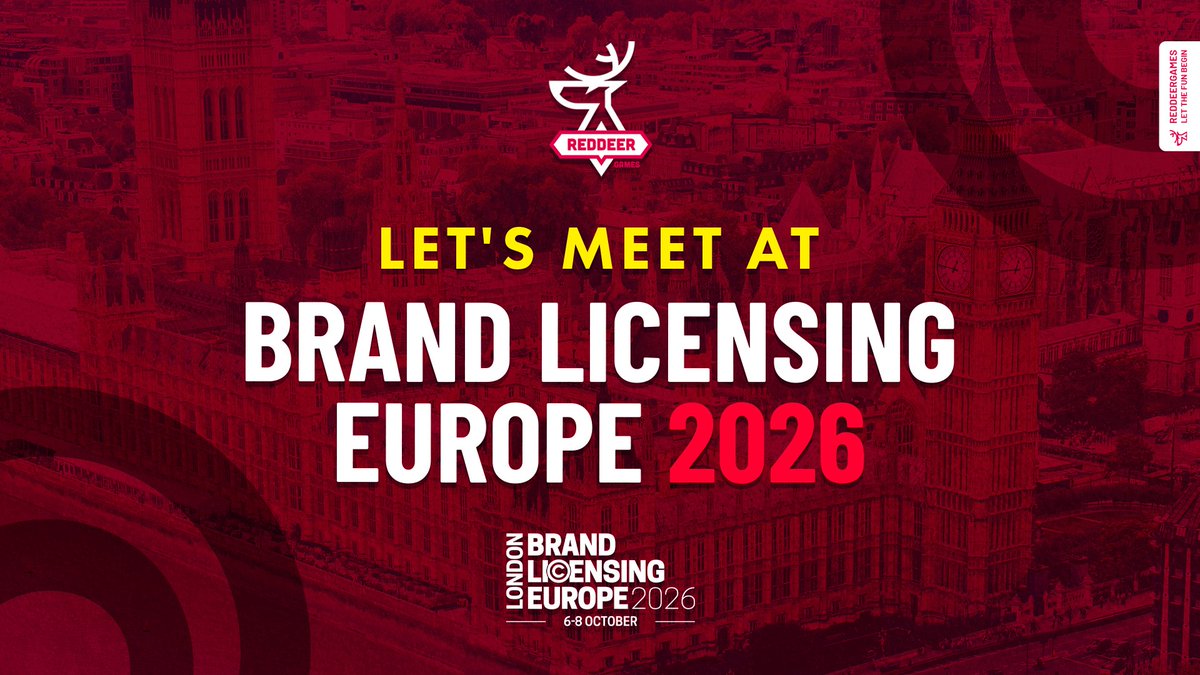 RedDeer_Games's tweet photo. ๐ฆ We're off to London! ๐ฌ๐ง Catch https://t.co/xT4Phf0ofW at Brand Licensing Europe 2026, 6โ8 October. Always open to new partnerships, new brands and new adventures. Let's meet over coffee! ๐ค
#BLE2026 #BrandLicensingEurope #RedDeerGames https://t.co/g9fUgDZLxU