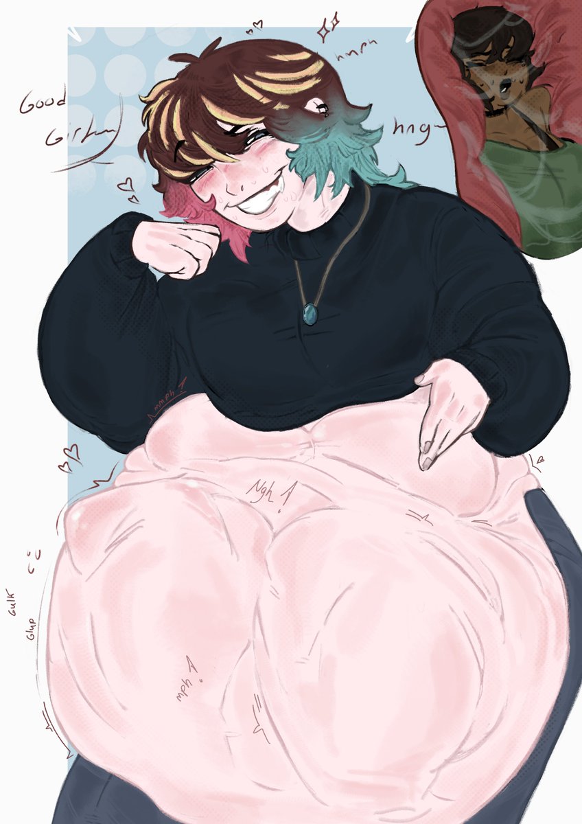 EvtenSkopley's tweet photo. Was feeling kinda hungry, so @freakycopper offered herself up as a delicious little treat! Such a good girl, all nicely tucked away in there~🩵 Definitely enjoyed having her squirm around for me while I savored my meal😏

(#vore rp) https://t.co/iMQgDhJy4P