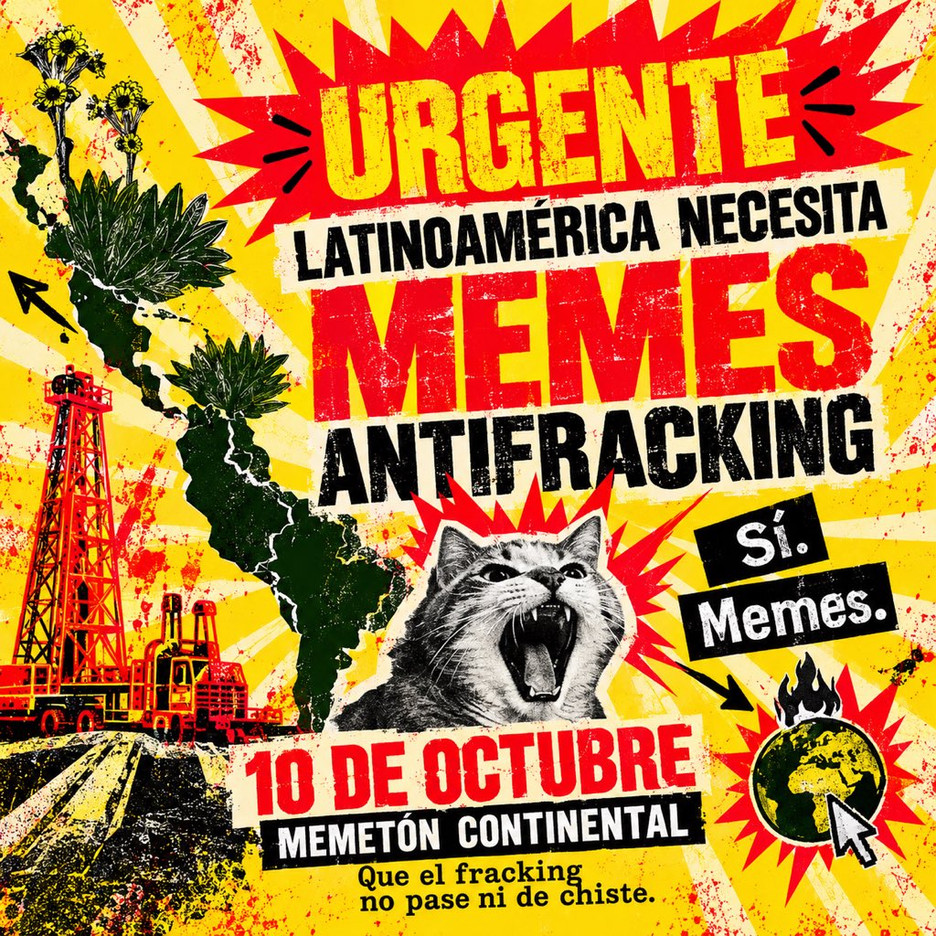 CensatAguaViva's tweet photo. Ya estamos hasta la coronilla de que nos mientan. De que nos digan que el fracking es progreso cuando lo único que deja son tierras muertas, agua podrida y comunidades rotas. https://t.co/t3mbIdpJsi