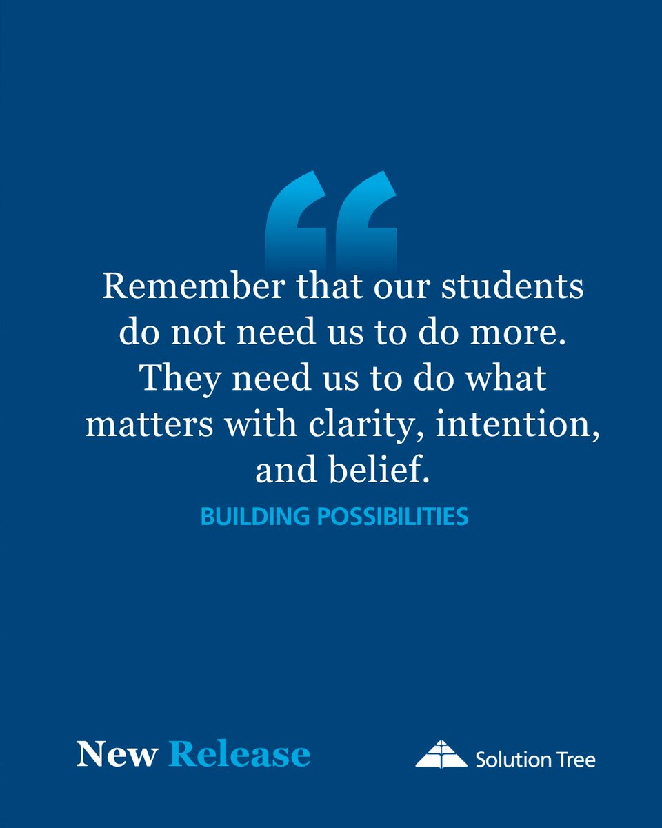 SolutionTree's tweet photo. Your students don’t need “more.” They need what matters.

📘 Building Possibilities helps educators strengthen student voice, classroom support, routines, and meaningful assessment for learners with complex needs.

https://t.co/hgZsb0gOUO
#SpecialEducation #InclusiveLearning #Educators