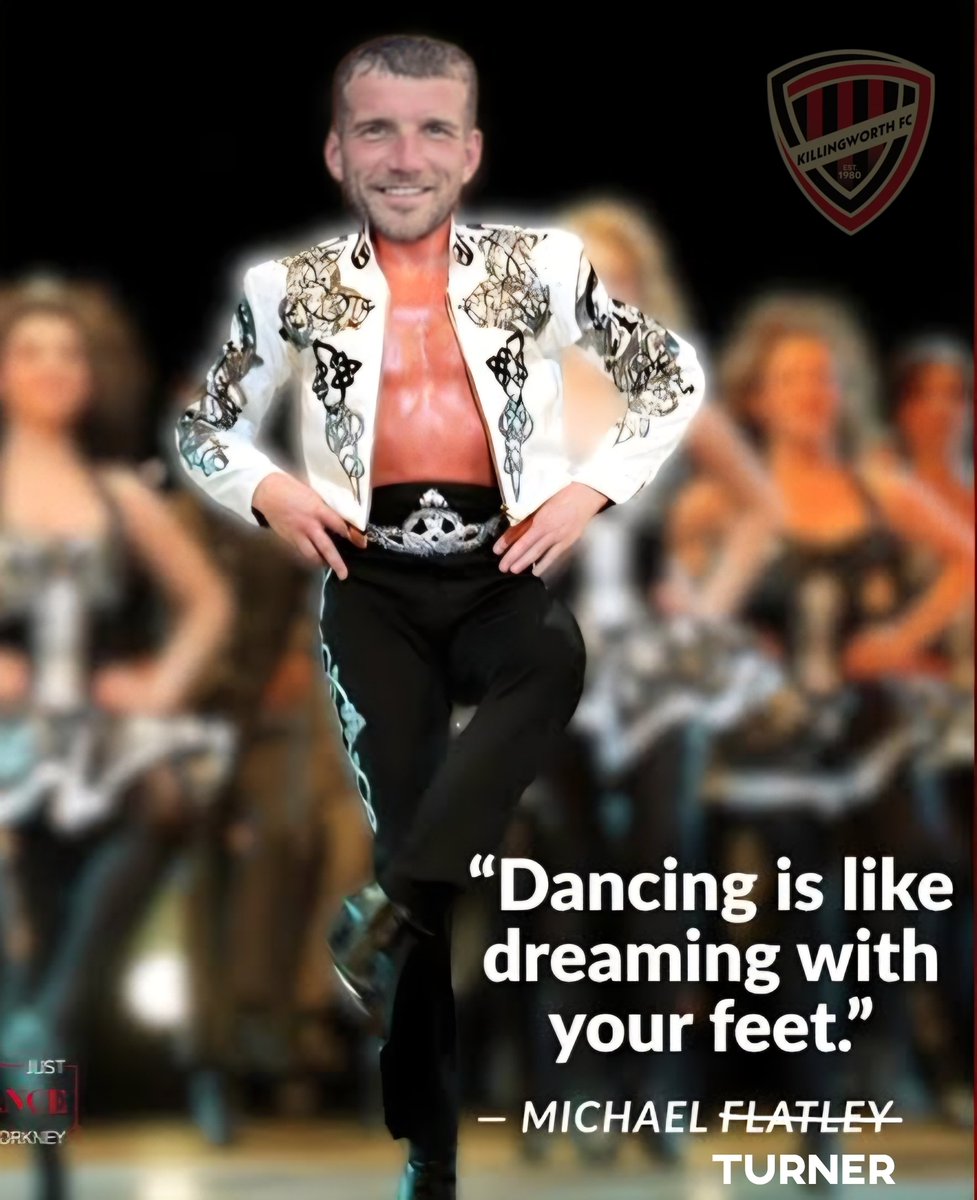 killingworth_fc's tweet photo. Everyone at the club would like to wish Captain Micky Turner @mickyturna Happy Birthday. 

While carrying the ⚽️ out of defence on Sat, dancing past opponents, Tommy said he reminded him of Michael Flatley. 

You don't get higher praise than that. https://t.co/DwnYjHusQp