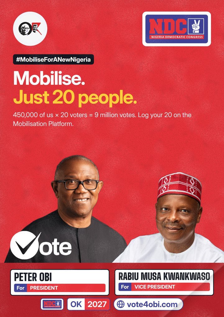 Morris_Monye's tweet photo. Play your part 

Mobilize 20 people, be responsible for them and victory is certain. 

Just do your own part. https://t.co/h0wO3r49RU