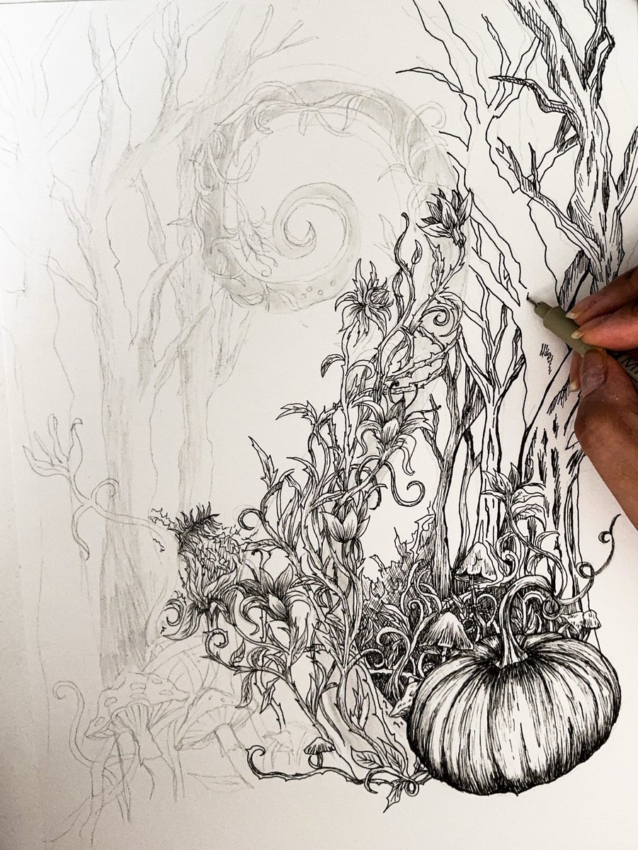 AlphaOziris's tweet photo. Witch’s Garden 🪴 Forest Tentacle Token
Este año decidí animarme por primera vez a hacer el reto del @drawtober
Para el primer tema pensé en el nuevo Token de Forest Tentacle. Mi plan durante este drawtober es aprovechar la dinámica para crear una serie de tokens
#inkdraw #mtg https://t.co/ud3YVuLmuT