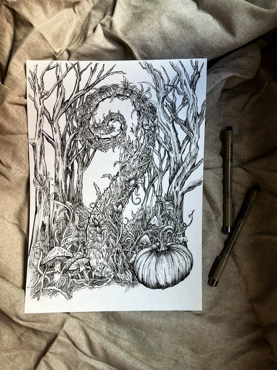 AlphaOziris's tweet photo. Witch’s Garden 🪴 Forest Tentacle Token
Este año decidí animarme por primera vez a hacer el reto del @drawtober
Para el primer tema pensé en el nuevo Token de Forest Tentacle. Mi plan durante este drawtober es aprovechar la dinámica para crear una serie de tokens
#inkdraw #mtg https://t.co/ud3YVuLmuT