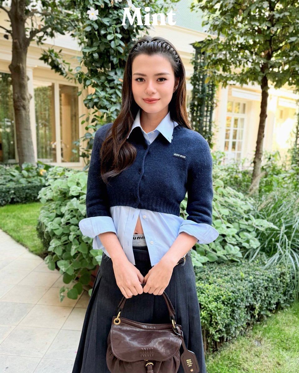 OneilyMusic's tweet photo. Becky Armstrong is serving beauty and charm at the Miu Miu Show during Paris Fashion Week. https://t.co/lZ1xx5PGG5