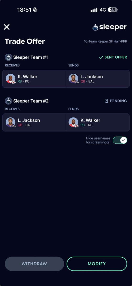 ThiGiorgio's tweet photo. Would you take the trade? #nfl #fantasy #espn #nflfantasy https://t.co/vil2zbKdYY