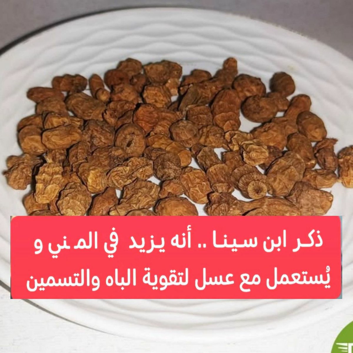 sakrr77's tweet photo. ذكر ابن سينا أنه « طيب الطعم جدا، يزيد في المـني كثيرا 💯 ويسمن، ويحسن اللون.»
 أما الرازي وابن البيطار فذكروا أنه مغذٍّ جدا، ينفع من النحافة، ويزيد في المـني، ويُستعمل مع العسل واللوز لتقوية الباه.»  اي زيادة (الرغبة والقدرة الجنــسية) https://t.co/shgjf4ycGU