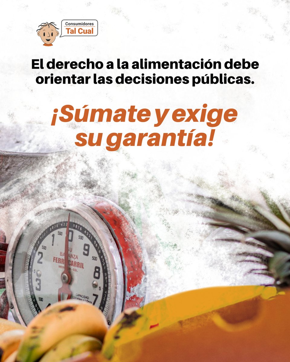 LigaConTalCual's tweet photo. 🌱 🥕 💧 🏫El derecho a la alimentación debe orientar lo que el Gobierno decide, financia y pone en marcha.

🤝 Comparte este llamado con tu organización o comunidad. Ampliemos la exigencia de políticas que protejan la salud y hagan posible alimentarnos adecuadamente. (3/3) 🧵 https://t.co/wZW3Y0bNmL