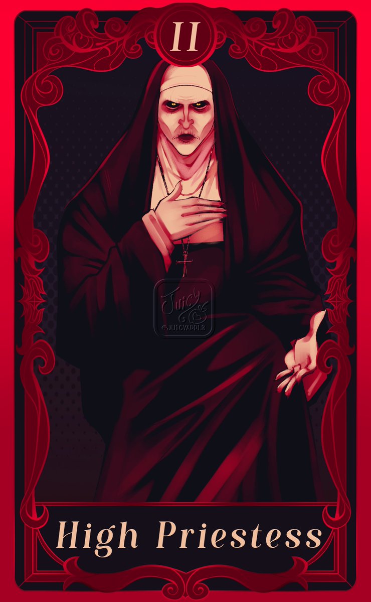 apple_juicyy29's tweet photo. 𝐇𝐀𝐋𝐋𝐎𝐖𝐄𝐄𝐍 𝐓𝐀𝐑𝐎𝐓
This month I set myself a challenge for the month of horror 👁️💞 I'll be drawing all 22 cards of the Major Arcana tarot using iconic horror characters.
Today I've completed four:
-Art the Clown
-Ghostface
-valak
-Carrie https://t.co/W5eP2stqCn