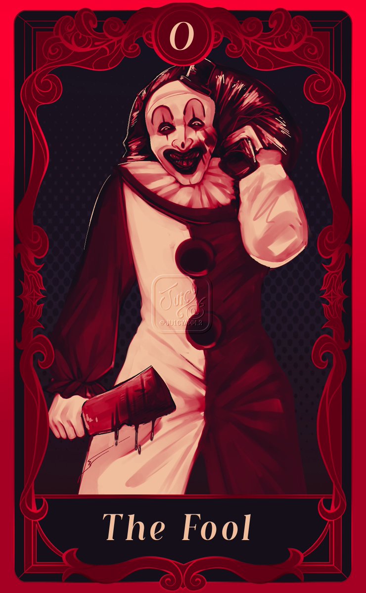 apple_juicyy29's tweet photo. 𝐇𝐀𝐋𝐋𝐎𝐖𝐄𝐄𝐍 𝐓𝐀𝐑𝐎𝐓
This month I set myself a challenge for the month of horror 👁️💞 I'll be drawing all 22 cards of the Major Arcana tarot using iconic horror characters.
Today I've completed four:
-Art the Clown
-Ghostface
-valak
-Carrie https://t.co/W5eP2stqCn