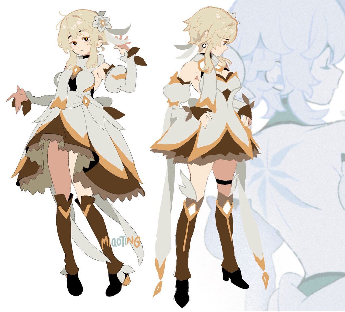 Miqoting's tweet photo. #genshinimpact if they still wont show her cute new outfit in cs then i get to draw her however i want https://t.co/N6wV5421t8