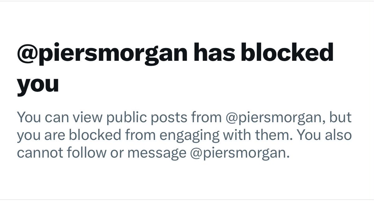 DanTheZionist's tweet photo. ✖️Piers Morgan blocked me!

Piers Morgan blocked me for pointing out that he lied about Israel targeting Palestinian journalists!

The IDF produced a list of 170 Palestinian journalists who turned out to be Hamas terrorists. 

Hamas documents their own fighters. All of the "journalists" were claimed by Hamas as being their own fighters and martyrs. Hamas simply distributes press jackets.

Piers Morgan repeated the lie that Israel killed 200 journalists. It is a complete fiction. But he has been unwilling to admit that he lied.

I am honored!