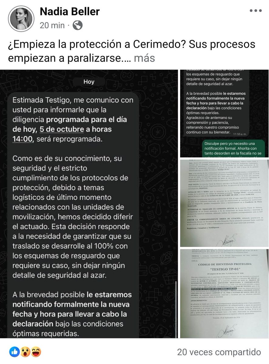 JulianMaciasT's tweet photo. Nadia Beller denunció en sus redes que ya están empezando a proteger a Cerimedo tras la detención y expulsión del Fiscal que investigaba la causa Cerimedo. Han suspendido su declaración como testigo de la causa de narcotráfico de Cerimedo que podría implicar al gobierno y la DEA https://t.co/6gRI6FJt59
