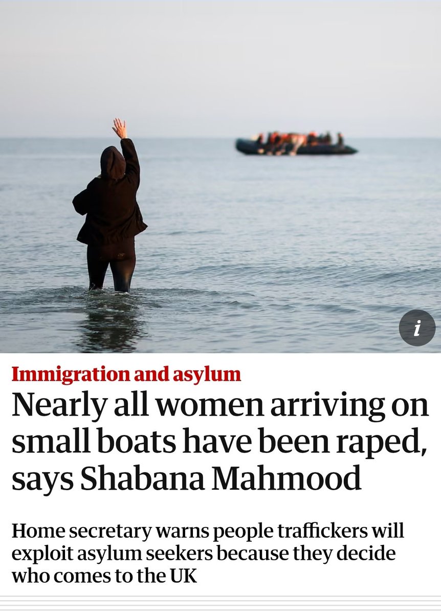 TRobinsonNewEra's tweet photo. So the newly installed UK Home Secretary Shabana Mahmood has information that just about every single female refugee has been raped by invaders trying to reach Britain. 

Yet again a huge emergency service response operation to chaperone the men in last night in Gosport?!?! https://t.co/66UHMBZw11