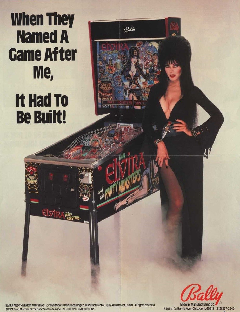 ImmortalisDB's tweet photo. Elvira and the Party Monsters pinball https://t.co/F3pL64OcOH