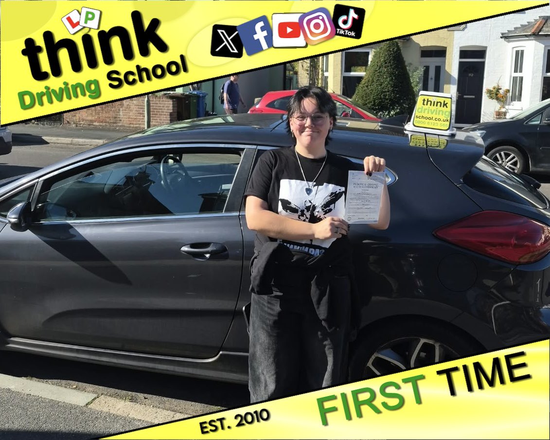 thinkdriving's tweet photo. WELL DONE to Aoefie from #Farnborough who passed her #drivingtest FIRST TIME today with only 2 driving faults after lessons with Martin H @ https://t.co/frH1f5U9Ww.

If you’re looking to book some driving lessons get in touch now!

🚗 Congratulations again &amp; safe driving! 🎉 https://t.co/Zx51sL4Y99