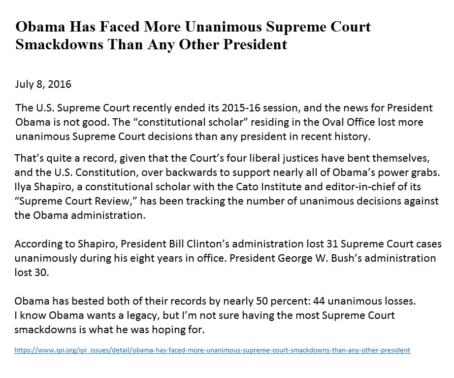 GaryWHall_2's tweet photo. @ImtiazMadmood Trump executive orders. And how is he faring in front of the Supreme Court, say, in comparison to record holder  Mr. UnConstitutional, Pres Obama?

"Unamimous decisions." https://t.co/vPh902P8I4
