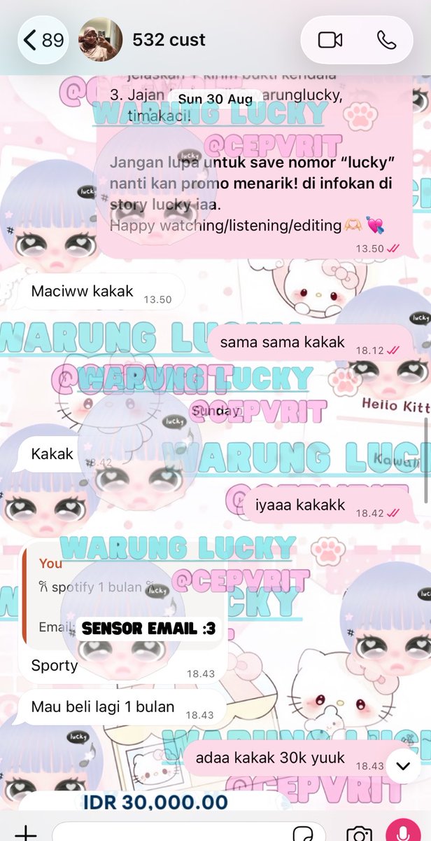 cepvrit's tweet photo. ꉂ ᳐˶ᵒ ᵕ ˂˶ ᳐ฅ testi: https://t.co/MD7X4eoM0y
proof kalau spotify ku awet sebulann, cust jugak repeat order🧚🏻‍♀️💖😆🫰🏻 https://t.co/q1cyyOs2B7