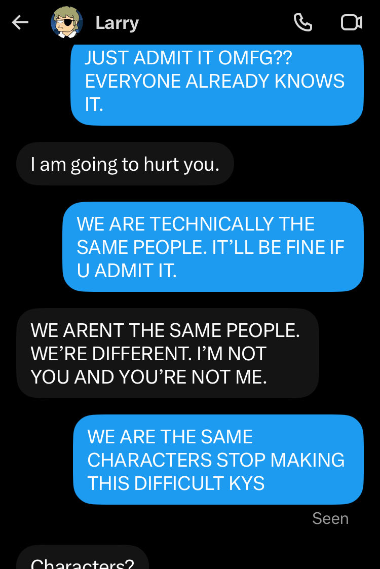 Larryluvweapons's tweet photo. Can someone genuinely just help me convince him Idfk😢😢 https://t.co/Lm7USJM0DJ