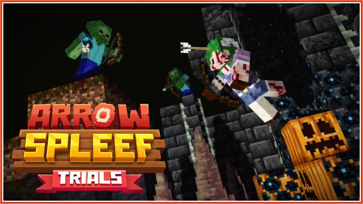 WraithStation's tweet photo. With intense 2v2 matches and 3D maps that break lines of sight, Arrow Spleef Trials brings a new level of teamwork, stealth, and strategy to classic Spleef.

You loved this minigame in The Minecraft Gauntlet, so now we're bringing it back for TWO Halloween events!

Info in 🧵👇 https://t.co/0dtYPV9i12