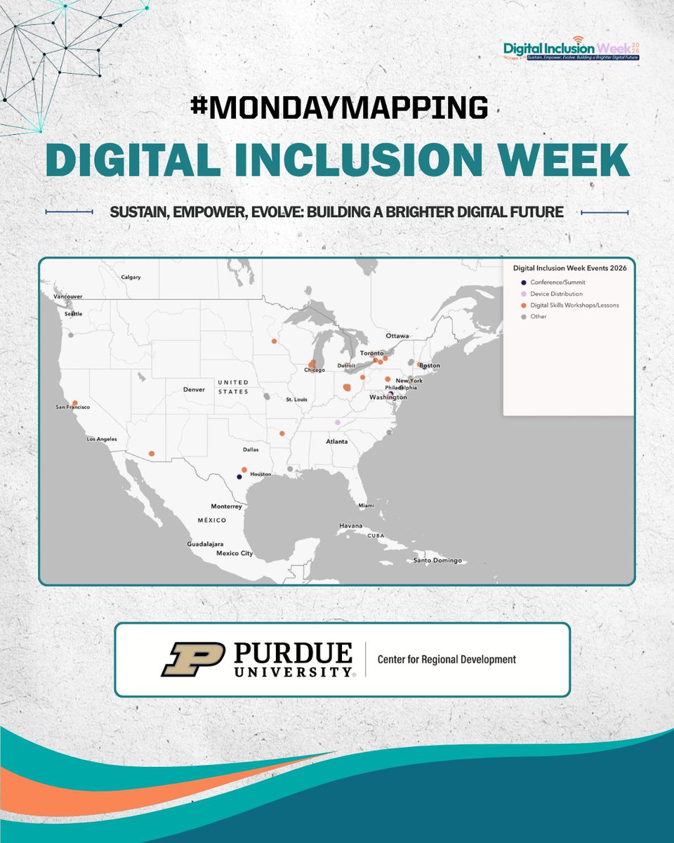 pcrd's tweet photo. It’s officially Digital Inclusion Week 2026!

We are proud to join the DIW to ensure everyone has the digital access, skills, and resources they need to succeed. 

We included their maps of all the events going on for our #MondayMapping.

#DIW2026
Source:
https://t.co/mWjHvyLqfU https://t.co/YbXGXnuFn4
